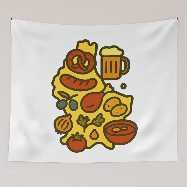 Item preview, Luxembourg Food Map  designed and sold by AdiDsgn.