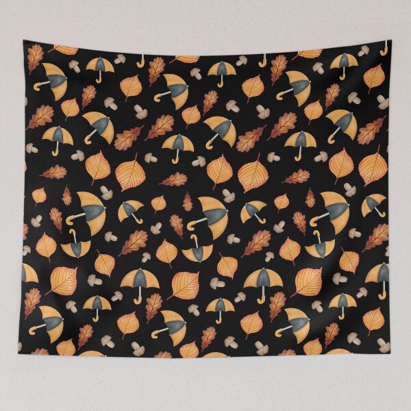 Item preview, Autumn Umbrella and Fall Leaves Graphic T-Shirt - Cozy Seasonal Design for Fall Lovers designed and sold by FestivityFinds.