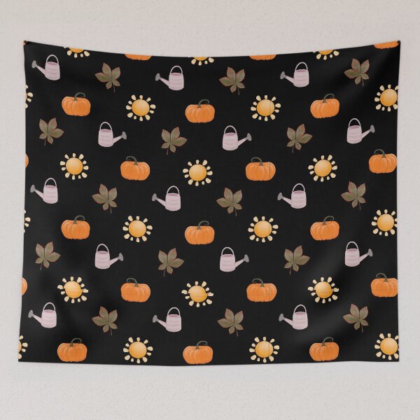 Item preview, Autumn Pumpkin and Fall Leaves Watering Can Pattern A-Line Dress - Cozy Seasonal Fall Fashion designed and sold by FestivityFinds.