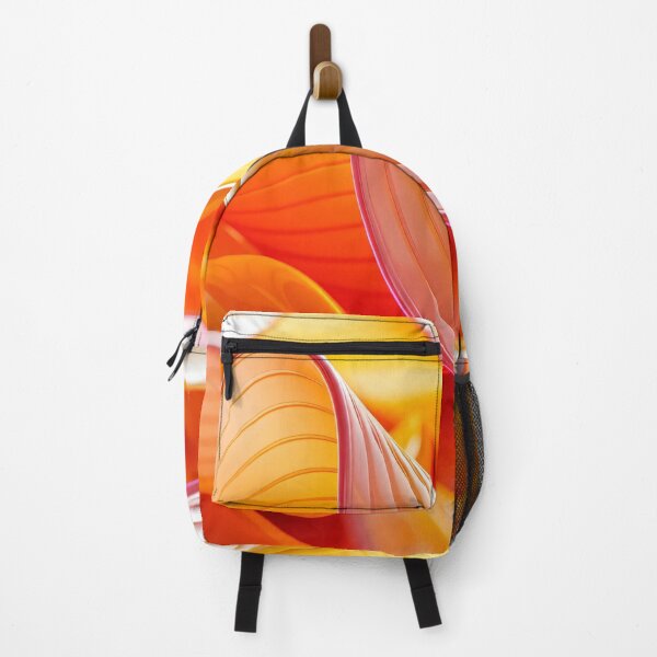 Item preview, Vibrant orange and yellow abstract curved ribbons with smooth flowing lines and glossy light reflective surface design designed and sold by Mimoshi ⭐⭐⭐⭐⭐.