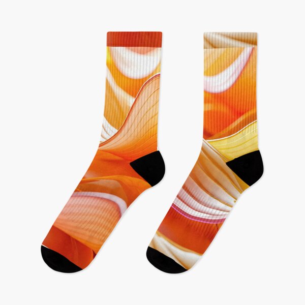 Item preview, Vibrant orange and yellow abstract curved ribbons with smooth flowing lines and glossy light reflective surface design designed and sold by Mimoshi ⭐⭐⭐⭐⭐.
