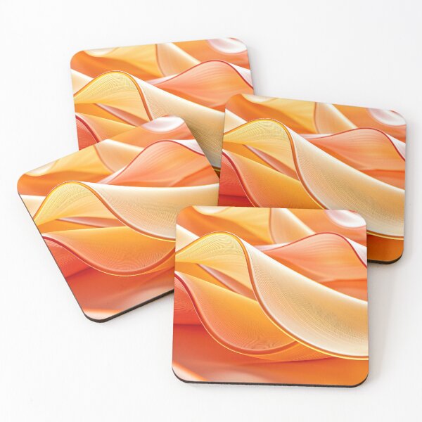 Item preview, Vibrant orange and yellow abstract flowing ribbons with smooth curves and soft glowing light artistic background designed and sold by Mimoshi ⭐⭐⭐⭐⭐.