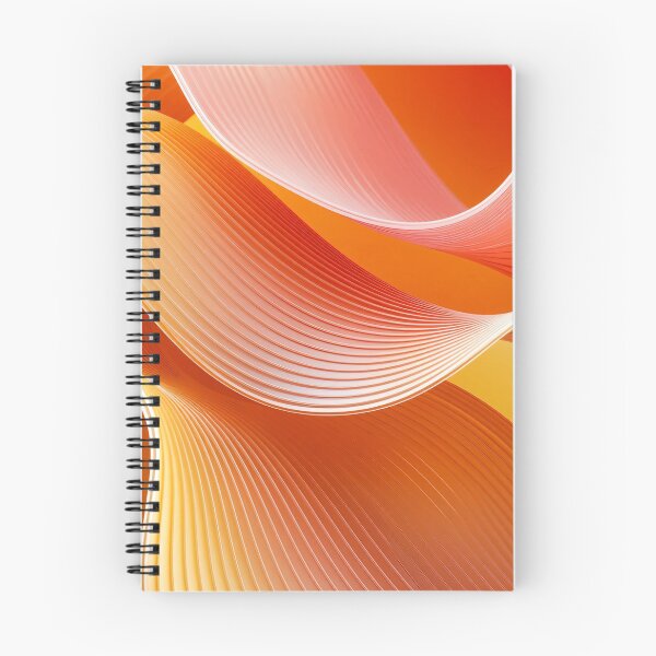 Item preview, Vibrant orange and yellow curved abstract ribbons with fine textured lines and smooth flowing wave motion design designed and sold by Mimoshi ⭐⭐⭐⭐⭐.