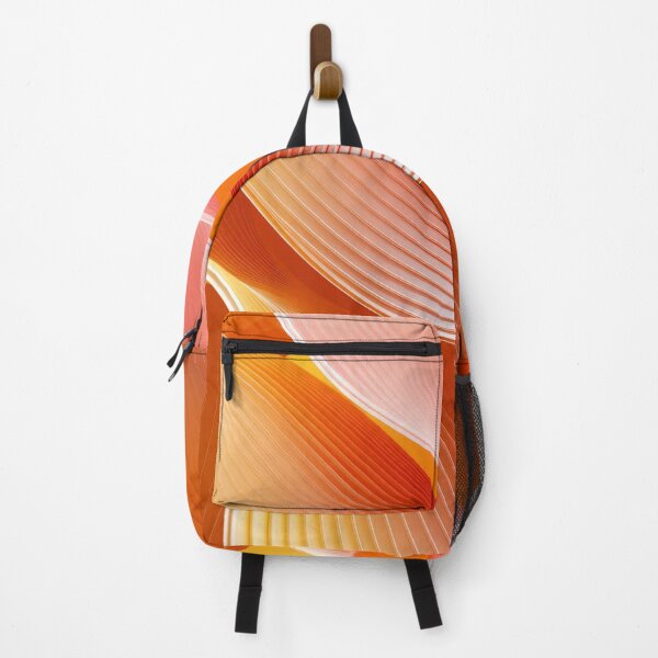 Item preview, Vibrant orange and yellow curved abstract ribbons with fine textured lines and smooth flowing wave motion design designed and sold by Mimoshi ⭐⭐⭐⭐⭐.