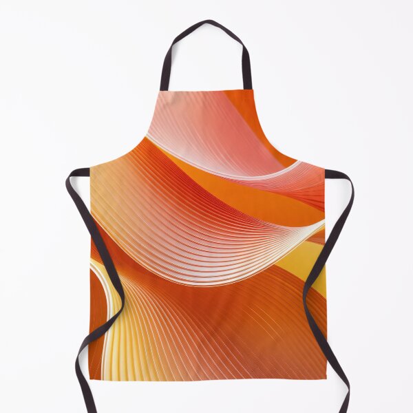 Item preview, Vibrant orange and yellow curved abstract ribbons with fine textured lines and smooth flowing wave motion design designed and sold by Mimoshi ⭐⭐⭐⭐⭐.