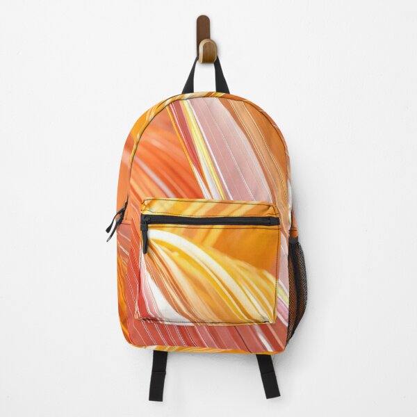 Item preview, Vivid orange and yellow glossy flowing ribbons with curved reflective lines and smooth abstract wave motion design designed and sold by Mimoshi ⭐⭐⭐⭐⭐.