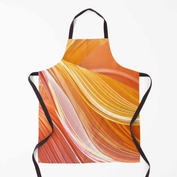 Item preview, Vivid orange and yellow glossy flowing ribbons with curved reflective lines and smooth abstract wave motion design designed and sold by Mimoshi ⭐⭐⭐⭐⭐.