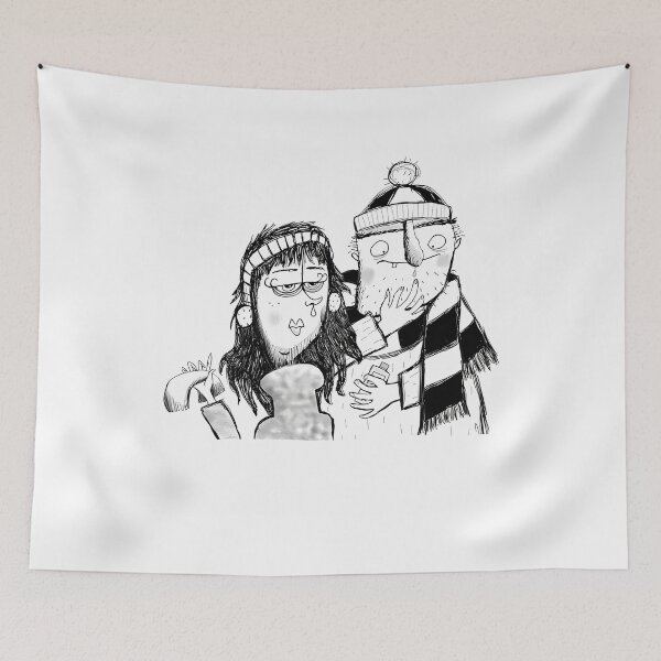 Item preview, Winter Couple In Black And White designed and sold by NatKrajcik.