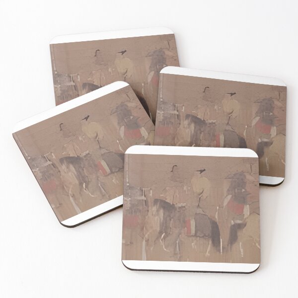 Item preview, 60 Asian Horsemen – Minimalist Watercolor Painting designed and sold by RubenGonzalez1.