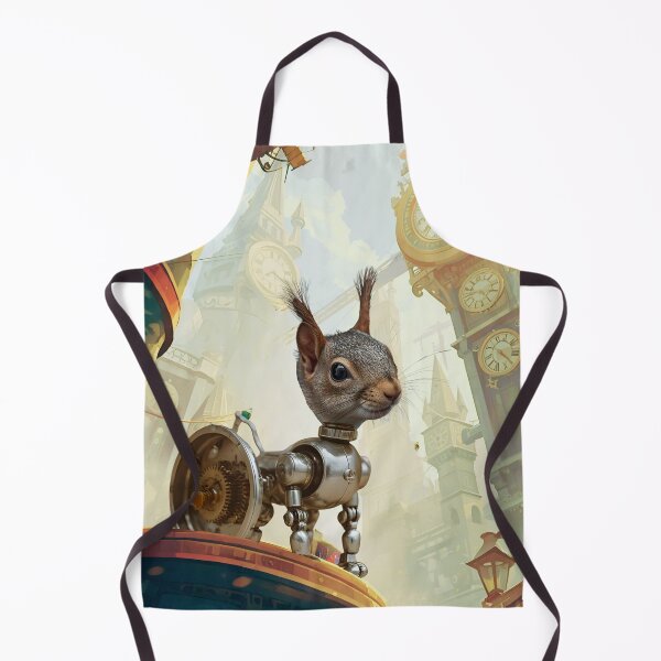 Item preview, Steampunk Cyborg Squirrel – Mechanical Rodent Illustration designed and sold by WildPawPrint.