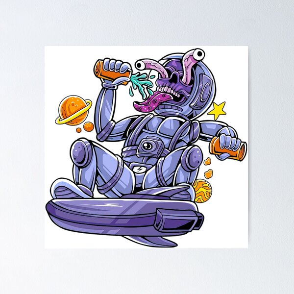 Artikelvorschau, Goofy Astronaut im Weltraum spielt Skateboard entworfen und verkauft von BrianOMinard.