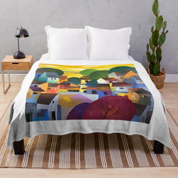 Item preview, 55 Vibrant Sunset Village Amid Lush Leaves designed and sold by MikeArmendariz.