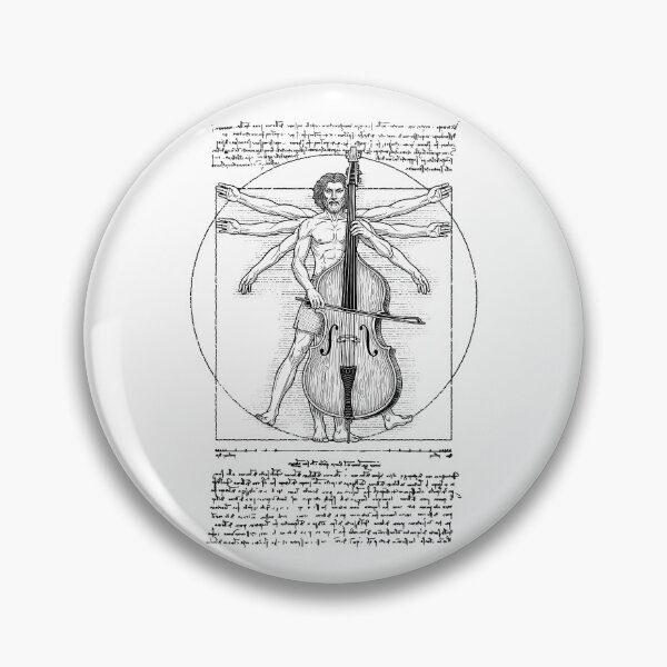 Item preview, Double Bass Bassist Vitruvian Man Leonardo Da Vinci Musician designed and sold by GrandeDuc.