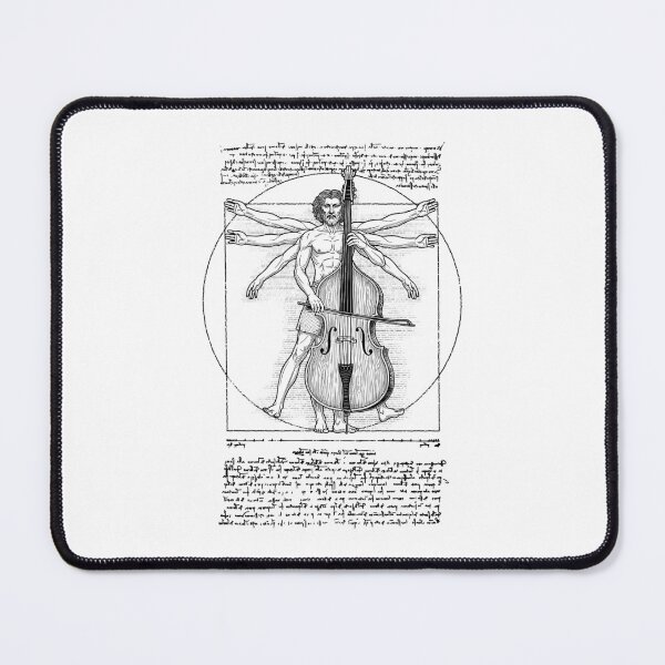 Item preview, Double Bass Bassist Vitruvian Man Leonardo Da Vinci Musician designed and sold by GrandeDuc.