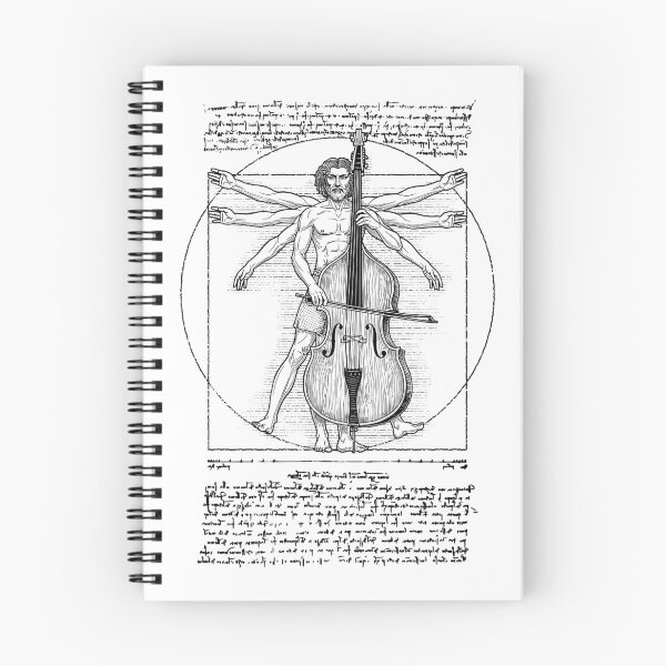 Item preview, Double Bass Bassist Vitruvian Man Leonardo Da Vinci Musician designed and sold by GrandeDuc.