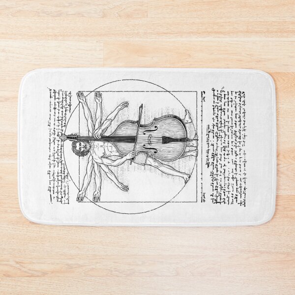 Item preview, Double Bass Bassist Vitruvian Man Leonardo Da Vinci Musician designed and sold by GrandeDuc.