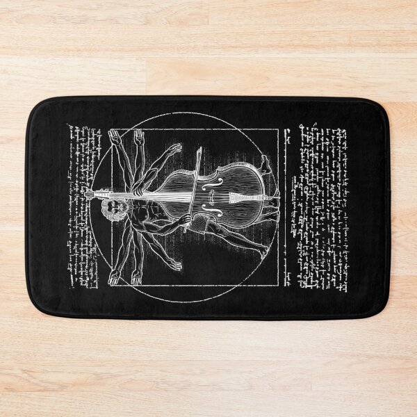 Item preview, Double Bass Bassist Vitruvian Man Leonardo Da Vinci Musician designed and sold by GrandeDuc.