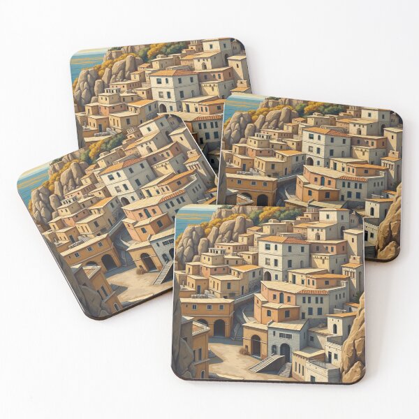 Item preview, Matera Travel Poster, Perfect Gift for Travel Enthusiasts, Vintage Style Wall Art, Matera art for home decor, Matera print. Sticker designed and sold by Thegalleryshop1.