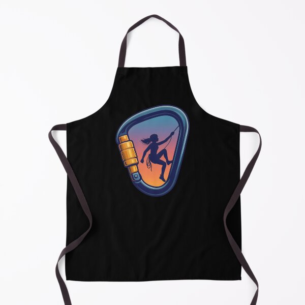 Item preview, Climbing Carabiner with Hanging Climber Silhouette Sticker designed and sold by wildexperience.