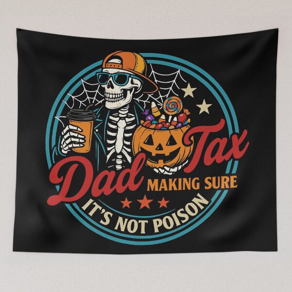 Item preview, Skeleton Papa Halloween Dad Tax Making Sure Not Poison designed and sold by Khescoiu.