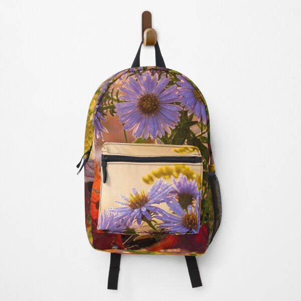 Item preview, Purple Wildflowers on Autumn Fallen Leaves designed and sold by Wizdem Artworkz.