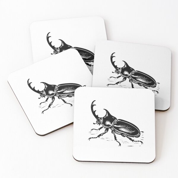 Item preview, Minimalist Rhinoceros Beetle Art – Nature Inspired Design designed and sold by JollyCritters.