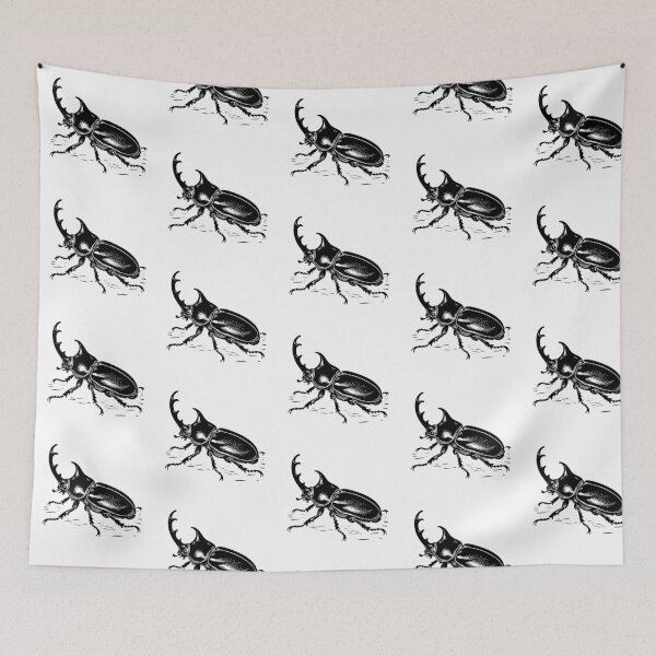 Item preview, Minimalist Rhinoceros Beetle Art – Nature Inspired Design designed and sold by JollyCritters.