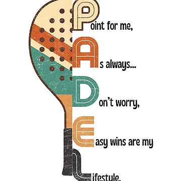 Artwork thumbnail, Retro Padel Racket – Winner Attitude by Nacho Average Designs