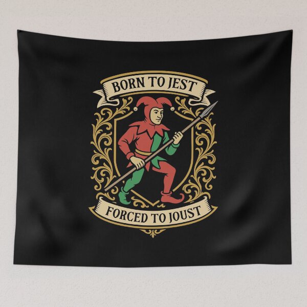 Item preview, Jester Born to Jest Forced to Joust Funny RPG designed and sold by pixeptional.