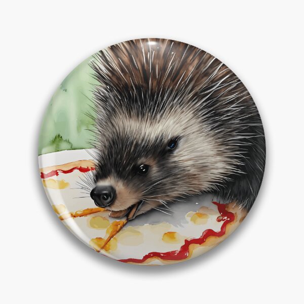 Item preview, Quill Nosh The Porcupines Pizza Indulgence designed and sold by Callenpateart.