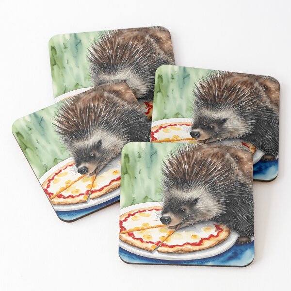 Item preview, Quill Nosh The Porcupines Pizza Indulgence designed and sold by Callenpateart.