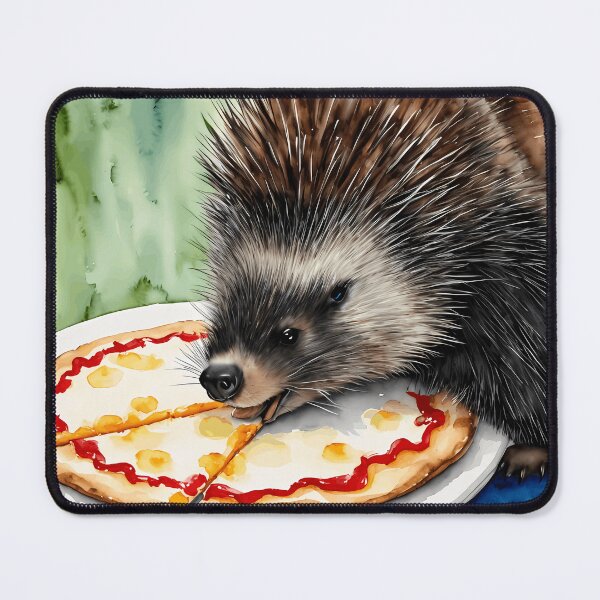 Item preview, Quill Nosh The Porcupines Pizza Indulgence designed and sold by Callenpateart.