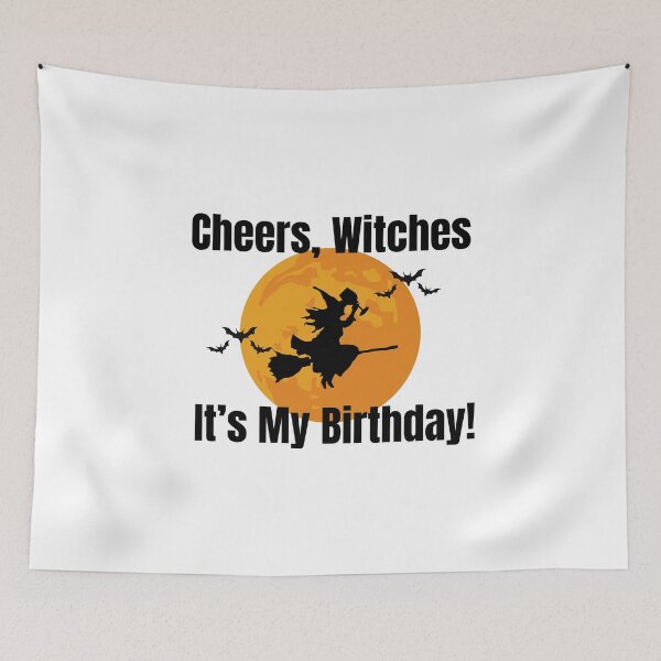 Item preview, Wine Witch Birthday Funny Spooky Halloween Birthday Gift Design designed and sold by luckyhue.