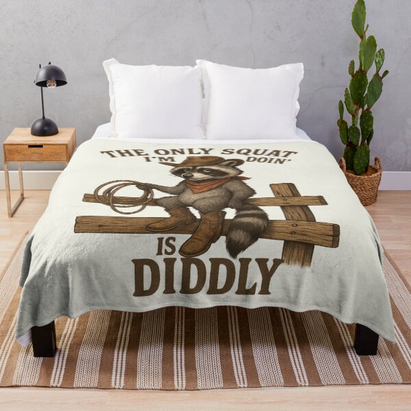 Item preview, The Only Squat I'm Doin' is Diddly Raccoon Western Rodeo designed and sold by SunfullyYours.