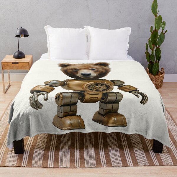 Item preview, Steampunk Cyborg Bear – Mechanical Bear Illustration designed and sold by WildPawPrint.