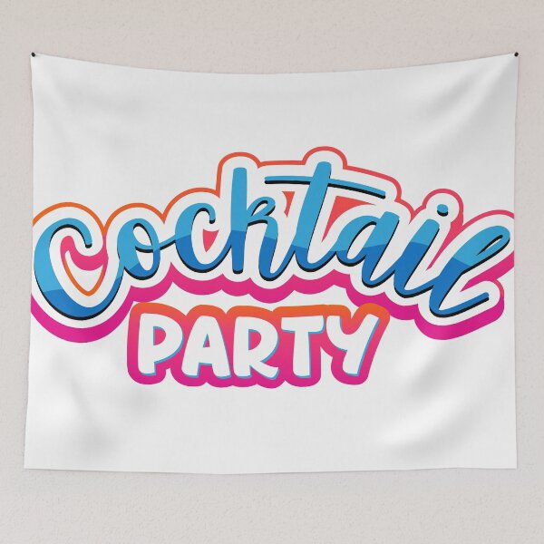 Item preview, COCKTAIL PARTY TEXT DESIGN designed and sold by inkadventure.