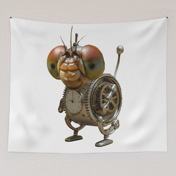 Item preview, Steampunk Cyborg Dragonfly – Mechanical Clockwork Insect Illustration designed and sold by WildPawPrint.