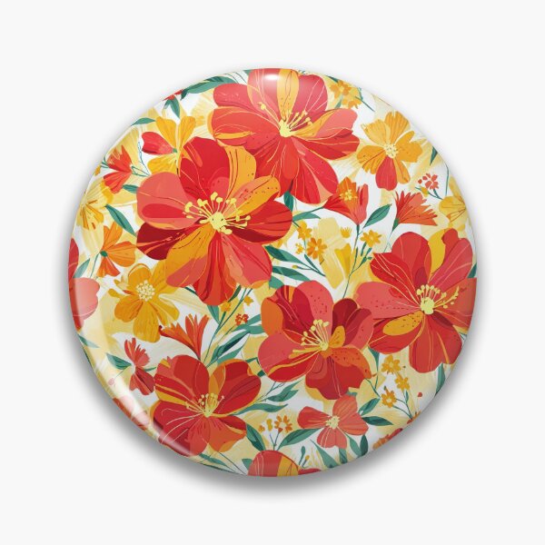 Artikelvorschau, Rot Gelb Blumen Abstrakt entworfen und verkauft von CoolPixels.