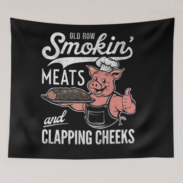 Item preview, Old Row Smokin' Meats And Clapping Cheeks Funny BBQ  designed and sold by AntonietHaag.