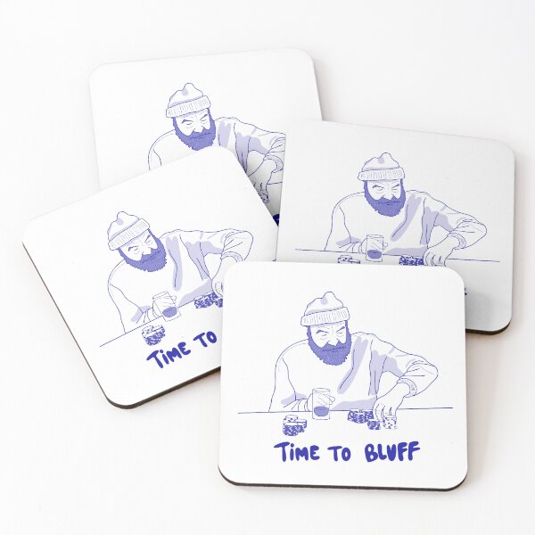 Item preview, Time to Bluff – Poker illustration of a bearded man with a cap designed and sold by Mouyouu.