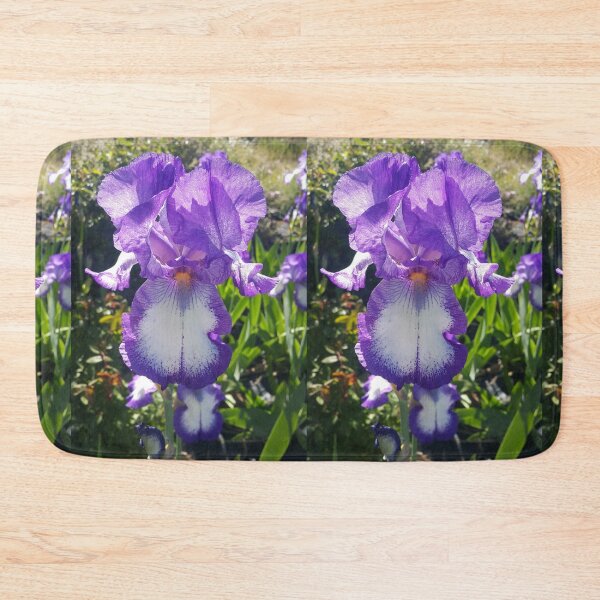 Item preview, Gorgeous Blue and White Bearded Iris Flower designed and sold by Sarah  Rajkotwala.