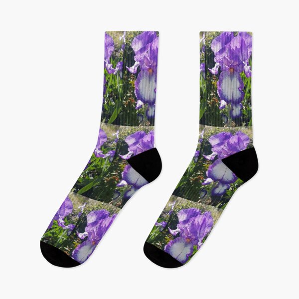 Item preview, Gorgeous Blue and White Bearded Iris Flower designed and sold by Sarah  Rajkotwala.