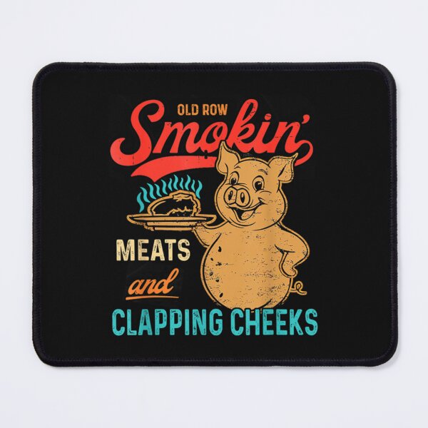 Item preview, Vintage Old Row Smokin' Meats And Clapping Cheeks Funny BBQ designed and sold by AntonietHaag.