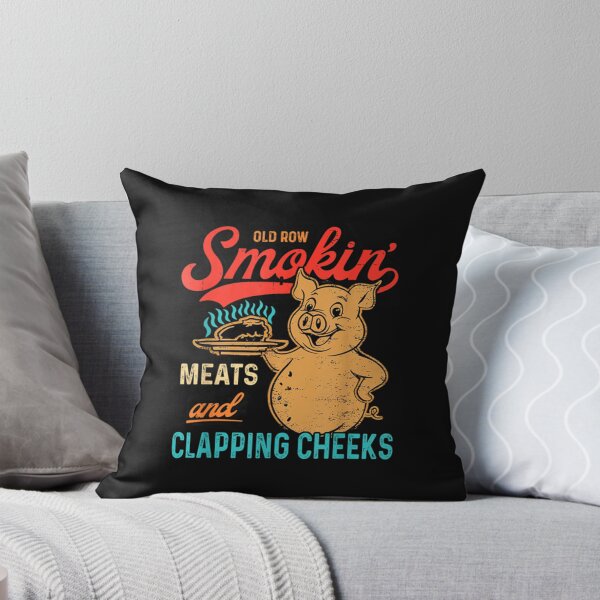 Item preview, Vintage Old Row Smokin' Meats And Clapping Cheeks Funny BBQ designed and sold by AntonietHaag.