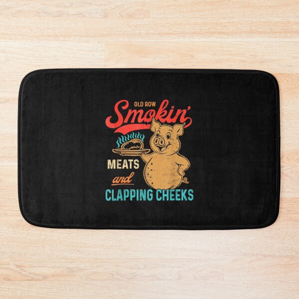 Item preview, Vintage Old Row Smokin' Meats And Clapping Cheeks Funny BBQ designed and sold by AntonietHaag.