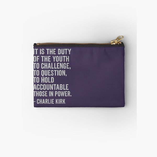 Item preview, Charlie Kirk Quote – Duty of the Youth to Challenge Power Distressed Typography Design designed and sold by Meandmyshop.
