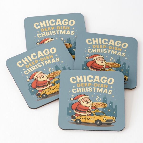Item preview, Christmas Around the World – Santa Claus Chicago Deep-Dish Pizza | Merry Christmas Travel World Tour designed and sold by Globalcitytees.