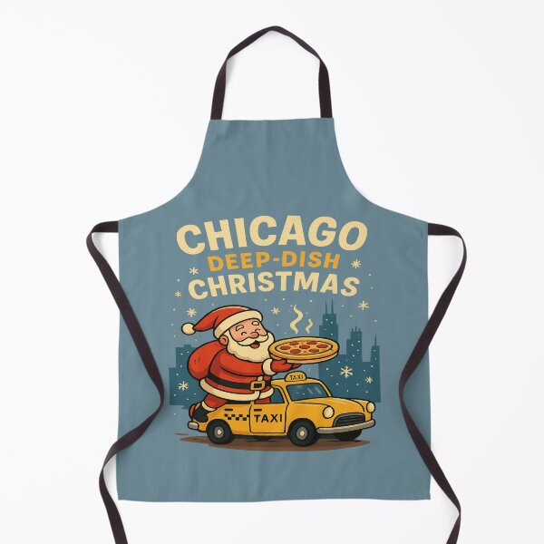 Item preview, Christmas Around the World – Santa Claus Chicago Deep-Dish Pizza | Merry Christmas Travel World Tour designed and sold by Globalcitytees.