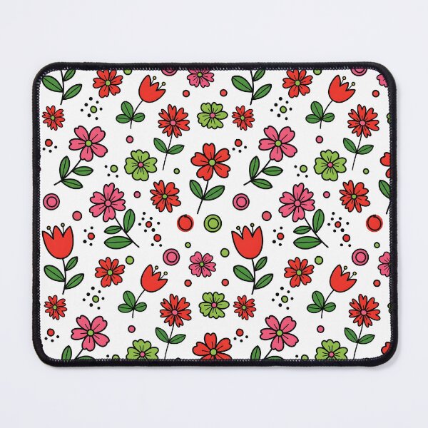 Item preview, Playful Doodle Floral Seamless Pattern – Fun Hand-Drawn Flowers with Bold Black Outlines designed and sold by VelloomStore.