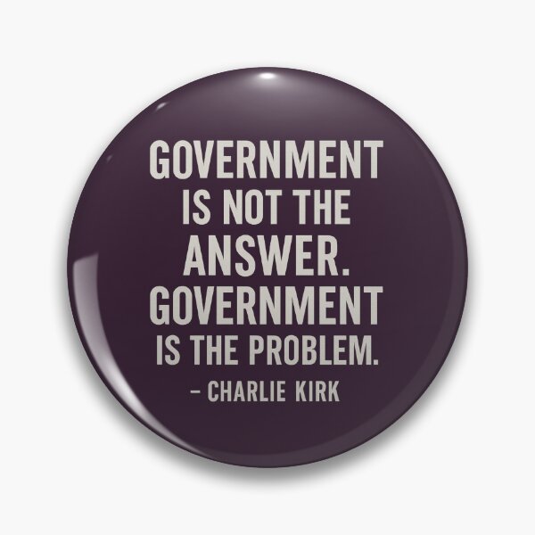 Item preview, Charlie Kirk Quote – Government Is the Problem Distressed Typography Design designed and sold by Meandmyshop.